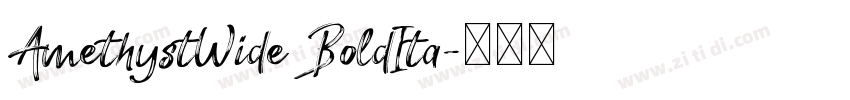 AmethystWide BoldIta字体转换